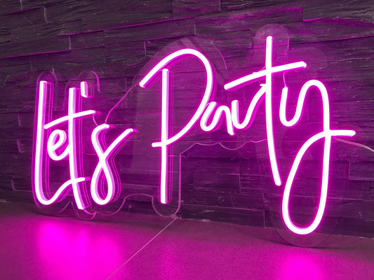 Let's Party Neon Sign